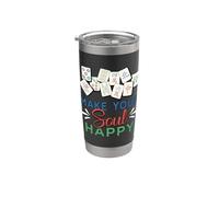 Haga su alma feliz Casino Jugador Apuestas Apuestas Mahjong Vaso térmico de acero inoxidable de doble pared