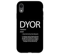 Haga su Propia definición de investigación Cita Divertida de Noticias criptográficas BTC Carcasa para iPhone XR