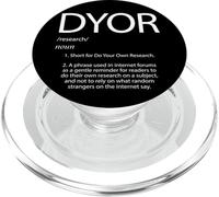 Haga su Propia definición de investigación Cita Divertida de Noticias criptográficas BTC PopSockets PopGrip para MagSafe