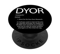 Haga su Propia definición de investigación Cita Divertida de Noticias criptográficas BTC PopSockets PopGrip Adhesivo