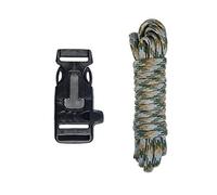 Haga su propia pulsera de supervivencia con nuestro kit de hebilla de paracord y 20 'Paracord y Firestarter/silbato, Digi Camo