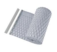 HaGa® Tiras de protección visual de PE, 255 cm x 19 cm - Pantalla de valla para balcón de ratán de PE, protección visual en gris plateado