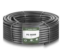 HaGa Tubo de polietileno negro - 32 mm x 1,9 mm en 10 m de longitud - para sistemas de riego en el jardín - Tubo de agua de plástico para sistema de aspersión y riego automático