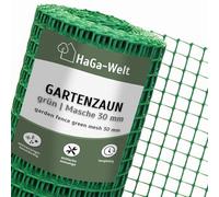 HaGa Valla de jardín de plástico - 1,2 m de altura | 1 m de longitud (venta por metro) | verde | malla de 30 mm - valla de plástico estable para jardín - Uso como valla para perros, valla de pollos