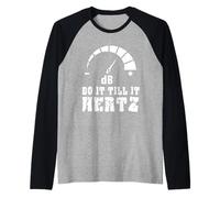 Hágalo hasta que se rompa dB decibelios Técnico de sonido DJ Camiseta Manga Raglan