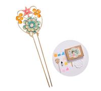 Hágalo usted mismo - Palillo para el pelo de Buyao para niña, diseño de flor china antigua, horquilla tradicional Hanbiuk decorativa para cosplay