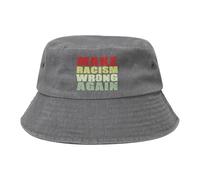 Hagamos Que El Racismo Vuelva A Ser Un Error. Mujer Hombre Algodón Sombrero del Pescador Casuales Gorro De Pescador Moda Bucket Hat para Al Aire Libre Cámping Playa