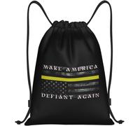 Hagamos Que Estados Unidos Vuelva A Ser Desafiante. Unisex Bolsa De Gimnasio Con Cordón Bolsa De Deporte Impermeable Mochila De Cuerdas Para Acampada Baloncesto Senderismo