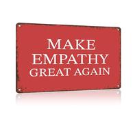 Hagamos Que La Empatía Vuelva A Ser Grandiosa Letrero De Metal Divertido Placa Metálica Decoración Cartel De Chapa para Clube Bar Taller 20X30Cm