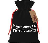 ¡Hagamos que la ficción de Orwell vuelva a ser realidad! Bolsa de arpillera reutilizable con cordón ajustable, ideal para y fiestas.