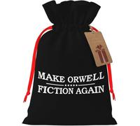 ¡Hagamos que la ficción de Orwell vuelva a ser realidad! Bolsa de arpillera reutilizable con cordón ajustable, ideal para y fiestas.