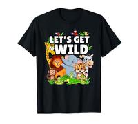 Hagamos una Fiesta Salvaje en el zoológico un día en el zoológico Zoo Safari Animal Camiseta