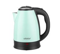 Hagen, Hervidor Eléctrico Compacto de Acero Inoxidable, Diseño Elegante, Base Giratoria, Capacidad de 1.8 L, Potencia de 1500 W, Filtro Extraíble y Lavable, HA5525- Verde