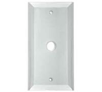 Hager 1311 - Placa ts vidrio con bisel 1 polo blanco polar