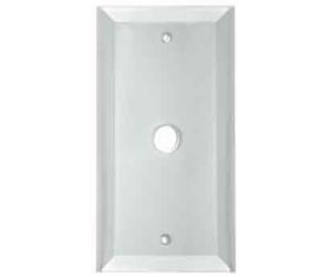Hager 1311 - Placa ts vidrio con bisel 1 polo blanco polar