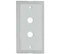 Hager 1321 - Placa ts vidrio con bisel 2 polos blanco polar