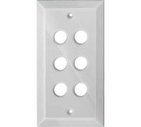 Hager 1366 - Placa con marco vidrio para 6 pulsador