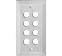 Hager 1388 - Placa con marco en vidrio para 8 pulsador