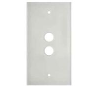 Hager 1392 - Placa ts vidrio plana 2 polos blanco