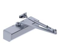 Hager 5300 Series aluminio grado 1 Heavy Duty superficie Cierrapuertas, de, 1 - 6 tamaño de primavera ajustable, con acabado de aluminio