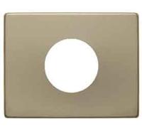 Hager arsys - Placa telefono y portafusible metal dorado