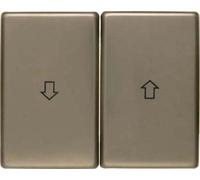 Hager arsys - Tecla doble con flechas metal bronce claro