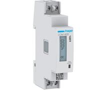 HAGER (AUT.+REST) - Contador de energía 1F Direct 40A 1M, color blanco, 6 x 11 x 9 centímetros (referencia: Hager ECN140D)