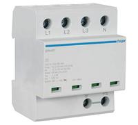 HAGER (AUT.+REST) - Limitador sobretensión 4P 4mod monobloc Tipo1+2 12.5kA Up<1,5kV