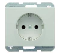 Hager Berk SCHUKO 47157009 - Enchufe (250 V, Color Blanco Polar), Color Blanco