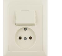 Hager Berker Base de enchufe con conmutador sin contacto de puesta a tierra - 6143668982