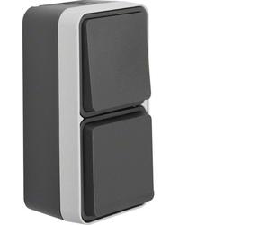 Hager Berker Gris W1 Interruptor Combinado Enchufe Con Carcasa IP55 - 47803515