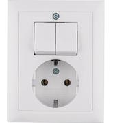 Hager Berker S.1 Interruptor En Pared Serie Toma de Corriente Blanco Polar Brillante - 6143558949