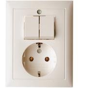 Hager Berker S1 SCHUKO Toma de corriente con placa de cubierta Blanco brillante - 6143558942