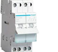 Hager - Conmutador modular 2 polos 25a comun arriba i-ii