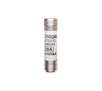 Hager FUSE 10x38 gG 20A 500V AC 120kA, Blanco, Cobre, Cerámica o Plástico