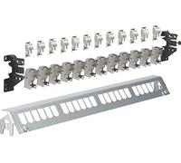 Hager FZ24MM 7611912539132 - Panel de conexión (24 Compartimentos, 12 módulos RJ45, Accesorios para Distribuidor pequeño)