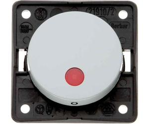 Hager integro - Interruptor bipolar con piloto gris