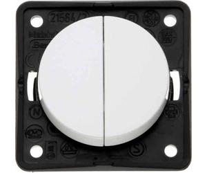 Hager integro - Pulsador doble con terminal comun blanco polar