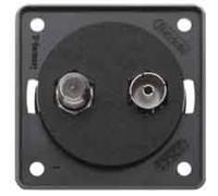 Hager integro - Toma antena sat/radio sin carcasa antracita