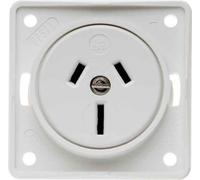 Hager integro - Toma corriente australia 15a blanco polar mate