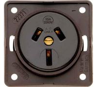 Hager integro - Toma corriente australia 15a marron mate