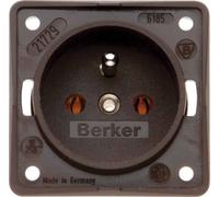 Hager integro - Toma corriente con pin tierra marron mate