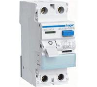 Hager Interruptor diferencial RCD, Interruptor FI, 2 Pines, CDC240J