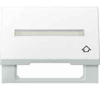 Hager k1 - Marco intermedia con tapa porta rotulo blanco polar