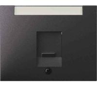 Hager k1 - Placa central con persiana porta rotulo 1 módulo antracita