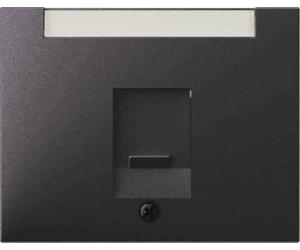 Hager k1 - Placa central con persiana porta rotulo 1 módulo antracita