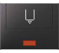 Hager k1 - Placa central hotel card antracita