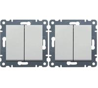 Hager lumina2 - Interruptor doble lumina2 blanco polar (Paquete de 2)