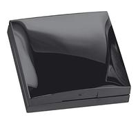 Hager - Marco 1 elemento con tapa negro brillo