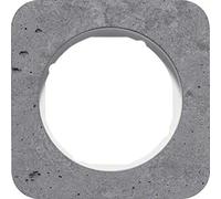 Hager - Marco 1 elemento r1 hormigon/blanco polar